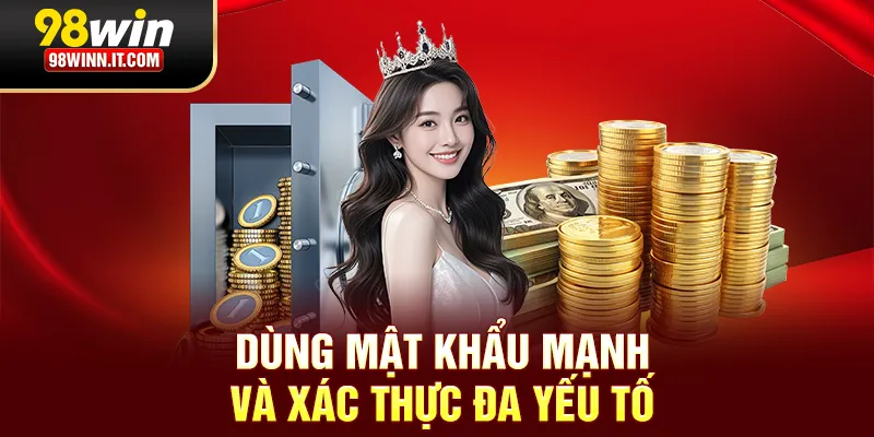 Dùng mật khẩu mạnh và xác thực đa yếu tố